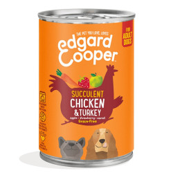 Edgard & Cooper Dog Pollo e Tacchino con Mela Fragola Carota lattina 400g