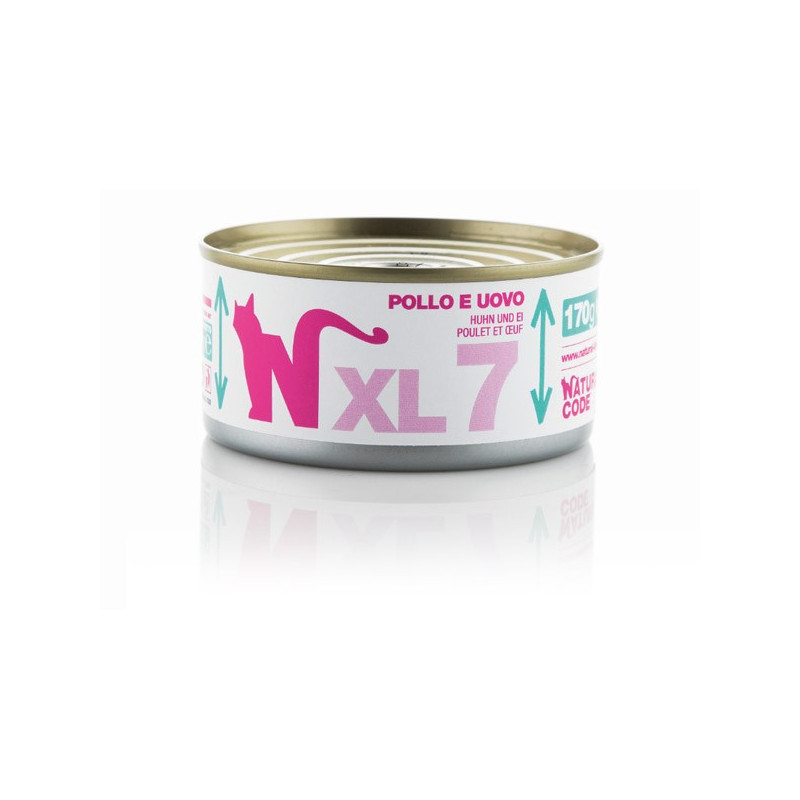 Natural Code XL 7 Gatto Pollo E Uovo 170 Gr