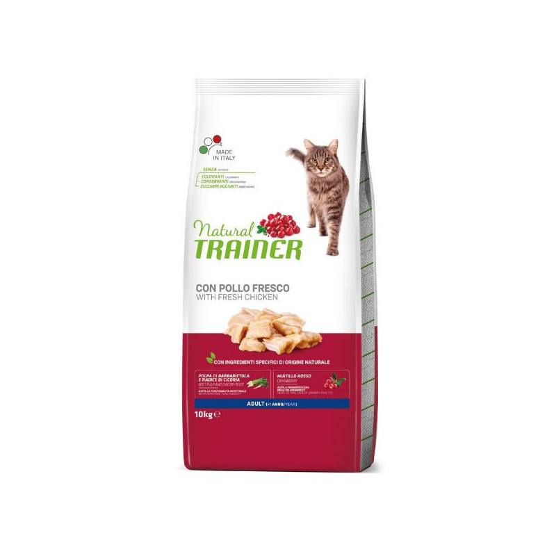 Natural Trainer - Gatti Adult con Pollo Fresco da 10 Kg