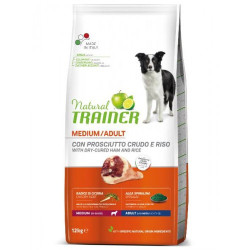 Natural Trainer - Cane Adult Medium con Prosciutto Crudo e Riso da 12 kg