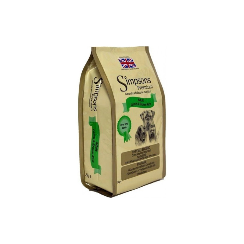 Simpsons Premium Adult all'Agnello e Riso Integrale da 12 Kg