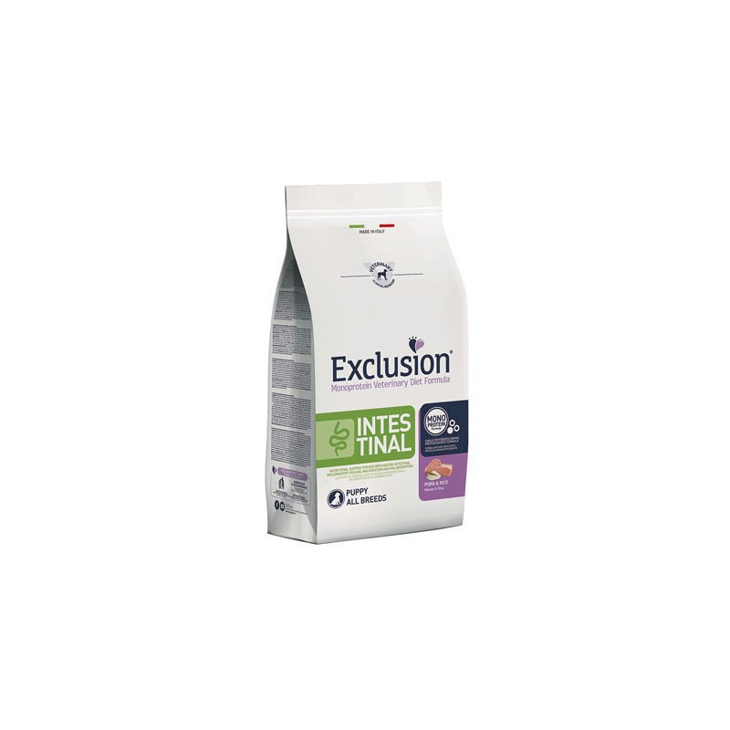 Exclusion  Diet  Intestinal Crocchette Suino/Riso per tutti i Cuccioli 2kg