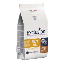 Exclusion Dog Renal Crocchette Maiale Saggina e Riso 2kg per Cani Adulti Taglia Piccola