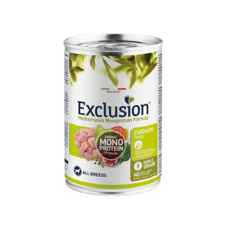 Exclusion Dog Mediterraneo Pollo per Cani Adulti lattina da 400g