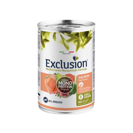 Exclusion Dog Mediterraneo Salmone per Cani Adulti lattina da 400g
