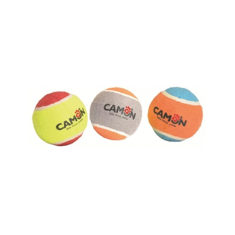 Camon Gioco Cane Palla Tennis Colorata Piena 62 mm