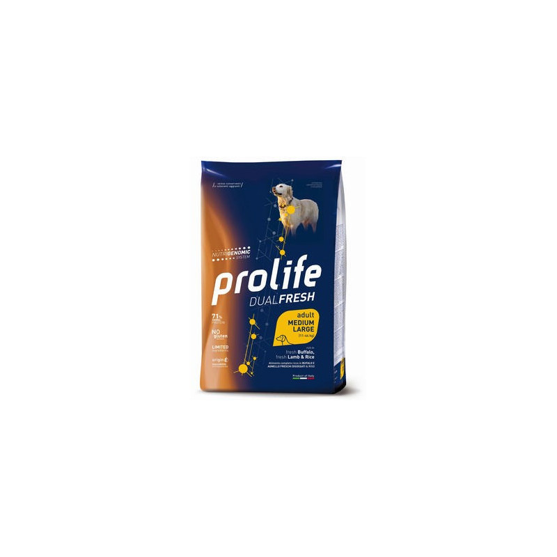 Prolife Dual Fresh Adult Medium/Large Bufalo Agnello e Riso 12kg