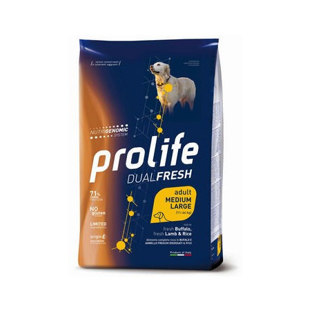 Prolife Dual Fresh Adult Medium/Large Bufalo Agnello e Riso 12kg