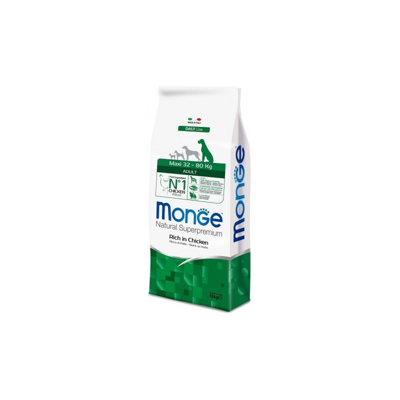 Monge Natural Superpremium per Cane Adult Maxi Ricco di Pollo da 12 Kg