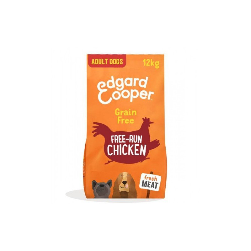 Edgard & Cooper Adult Grain Free al Pollo Ruspante Fresco con Mango, Mirtillo, Mela e Carota da 12 Kg
